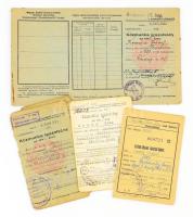 1947-1958 Közmunka igazolvány tétel, 3 db + 1 db légoltalmi igazolvány (1958)