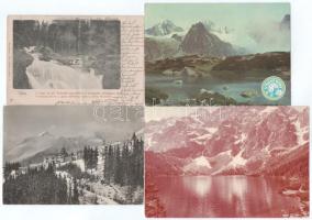 26 db RÉGI és MODERN Magas Tátra képeslap különböző méretben és minőségben / 26 pre-1945 and modern Vysoké Tatry postcards (High Tatras) in mixed size and quality