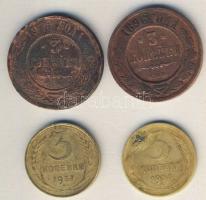 Orosz Birodalom 1896. 3k Cu + 1915. 3k Cu + Szovjetunió 1956-1957. 3k Al-Br (2x) T:2--3 k., oxidáció Russian Empire 1896. 3 Kopek Cu + 1915. 3 Kopek Cu + Soviet Union 1956-1957. 3 Kopek Al-Br (2x) C:VF-F scratch, corrosion Krause Y#11.2,Y#11.3,