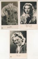 3 db RÉGI képeslap: Bordy Bella, Turay Ida, Szeleczky Zita