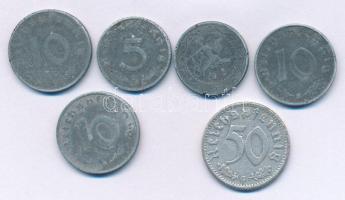 Belgium / Német megszállás 1916. 5c Zn + Német Harmadik Birodalom 1935G 50pf Al + 1940-1943. 10pf Zn...