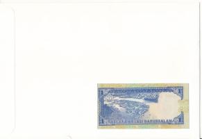Brunei 1991. 1R felbélyegzett borítékban, bélyegzéssel T:UNC Brunei 1991. 1 Ringgit in envelope with...
