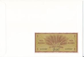 Finnország 1963. 1M felbélyegzett borítékban, bélyegzéssel T:UNC Finland 1963. 1 Markka in envelope ...