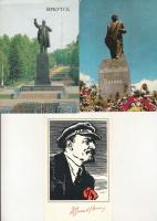 14 db MODERN Lenin képeslap, közte 1 képeslapfüzet, 1 boríték
