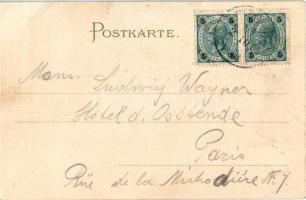 1903 Hinter den Coulissen II. / "Behind the scenes" Art Nouveau, litho s: Raphael Kirchner...