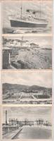 2 db RÉGI olaszországi kemény kötésű leporello képeslapfüzet: Genova, La Spezia / 2 pre-1945 Italian...