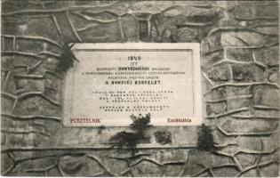 Selmecbánya, Schemnitz, Banska Stiavnica; 1849-es hodrusbányai csata honvéd emlékműve, emléktábla a hodrusi úton, Pusztelnik ezredes. Grohmann kiadása / Heroes' monument for the battle of Banská Hodrusa in 1849. (EK)