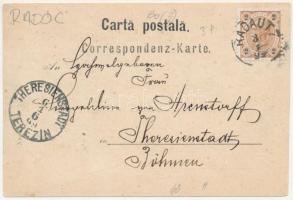 1899 (Vorläufer) Volovat, Volovet, Wollowetz (near Radauti, Radautz; Bukovina, Bucovina, Bukowina); ...