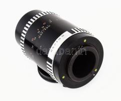 Carl Zeiss Jena Sonnar 1:3,5 f=135 mm objektív, jó állapotú lencsével, sorozatszám: . Sapkával, bőr ...