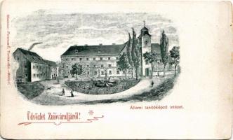 Znióváralja, Klastor pod Znievom; Állami tanítóképző intézet. Moskóczi Ferencné kiadása / teachers' training institute (kopott sarkak / worn corners)