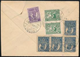 1921 Ajánlott levél szükségragjeggyel Kolozsvárra