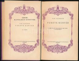 Sík Sándor: Fekete kenyér. DOM Katolikus Könyvek II. köt. Bp., 1931, DOM, 204+(4) p. Első kiadás. Kiadói aranyozott egészvászon-kötés. + Sík Sándor (1889-1963) autográf aláírása gépelt üzenetén + A néma Miatyánk c. versének (a költő utolsó verse) gépirata