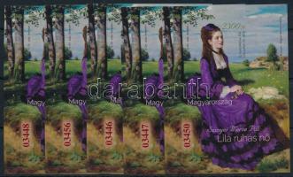 2024 Lila ruhás nő 5 db vágott blokk