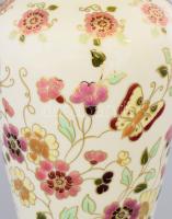 Zsolnay pillangó mintás váza. Jelzett, hibátlan, m: 26,5 cm
