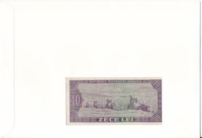 Románia 1966. 10L felbélyegzett borítékban, bélyegzéssel T:UNC
Romania 1966. 10 Lei in envelope wit...