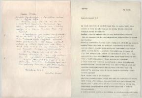 1971 Sepsiszentgyörgy, Sombori Sándor (1920-1998) erdélyi magyar irodalomtörténész, dráma- és regényíró, műfordító autográf levele, "Tisztelt Földim" megszólítással. Valamint a gépelt levéllel, amire végül Sombori válaszolt, + 2002 Salamon (Sombori) Sándor halálozási értesítője.