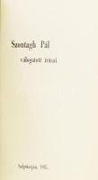 Szontagh Pál válogatott írásai. Összeáll.: Praznovszky Mihály. Nógrádi Irodalmi Ritkaságok 5. köt. Salgótarján, 1985, Nógrád Megyei Múzeumok Igazgatósága, 73+(7) p. Kiadói papírkötés, jó állapotban. Megjelent 1000 számozott példányban (ebből ez a 458. számú).