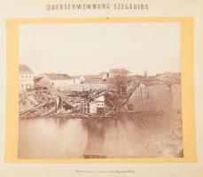 1879 Szegedi nagy árvízről készült össz. 7 db fotó, klf. helyszínekkel (Rókus, Alsóváros, Belváros s...