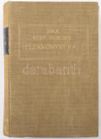 Sági János - Kéry János - Rojcsek Sándor: Telekkönyvi jog. Telekkönyvi mintatár. Magyar Törvények Grill-féle kiadása. Bp., 1930, Grill Károly, XXXI+(1)+862 p. Harmadik kiadás. Kiadói aranyozott egészvászon-kötés, kissé kopottas borítóval, tulajdonosi névbejegyzéssel.