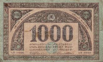 Grúzia/autonóm köztársaság 1920. 1000R T:III
