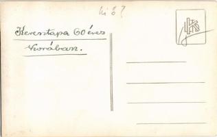 1937 Katolikus tábori lelkész műtermi portréja. Kitüntetései: Károly Csapatkereszt, Vörös Kereszt II...