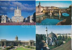 68 db MODERN megíratlan külföldi város képeslap