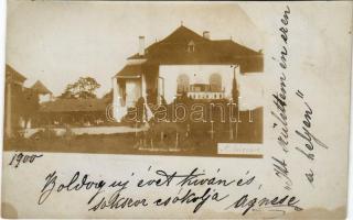 1899 (Vorläufer) Kisbarcsa, Barcea Mica (Nagybarcsa, Barcea Mare); Barcsay kastély / castle. photo (vágott / cut)