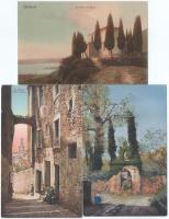 9 db RÉGI megíratlan külföldi város képeslap / 9 pre-1945 unused foreign town postcards