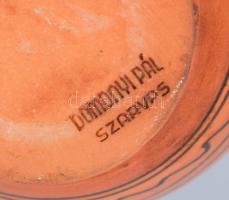 Domonyi Pál Szarvas vizeskorsó, jelzett, m: 18 cm