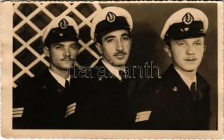 1955 Három tengerésztiszt. Foto Kleinman / 3 Navy mariners. photo (fl)