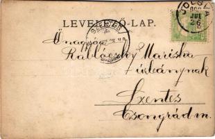 1902 Jolsva, Jelsava; római katolikus templom, ragasztott fotólap / Roman Catholic church. photo