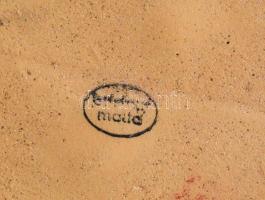 Máltai zacskó alakú kerámia váza, jelzett, kopással, m: 14 cm