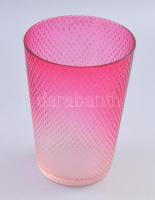 Design üvegkaspó, hibátlan, m: 16 cm