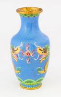 cca 20. sz. első fele, Kínai cloisonne váza, jó állapotban, m: 23 cm