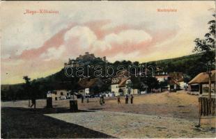 1909 Kőhalom, Reps, Rupea, Cohalm; Marktplatz / Piactér, vár. Jacobi &amp; Lahni kiadása / market square, castle (r)