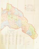 1943 Magyarország Közigazgatási Térképe, 1:500 000, M. Kir. Honvéd Térképészeti Intézet, 2 db nagy m...