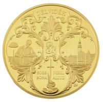 Csontos Attila DN "Trianon 1920 Délvidék - Őrvidék, Felvidék, Délvidék, Erdély, Hungária" aranyozott Cu emlékérem kapszulában (32mm) T:PP