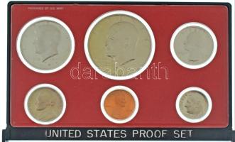 Amerikai Egyesült Államok 1977S 1c-1$ (6xklf) forgalmi sor eredeti műanyag tokban T:PP USA 1977S 1 Cent - 1 Dollar (6xdiff) coin set in original plastic case C:PP