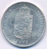 1879KB 1Ft Ag "Ferenc József / Középcímer" Körmöcbánya, kapszulában T:AU-XF Hungary 1879KB 1 Forint Ag "Franz Joseph I" Kremnitz / Kremnica, in capsule C:AU-XF Adamo M15