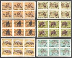 1969 Állatok 90 db sor összefüggésekben, kereskedői hagyatékból Mi 412-417 (Mi EUR 540.-)