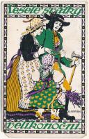 1917 Veselé svátky velikonocni / Czech Easter greeting art postcard s: Kulhánek (EM)