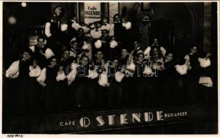1939 Budapest VII. Cafe Ostende, étterem és kávéház, zenekar, belső. Foto Artistica (vágott / cut)