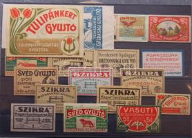 19 db háború előtti gyufacímke / 19 vintage match-labels