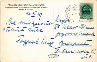 1941 Balatonkenese, kilátás a strandról (EK)