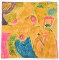 Csepeli Németh Miklós (1934-2012): Női akt, 1990. Akvarell, papír, jelezve középen lent. 32x31,5 cm.