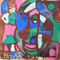 Csepeli Németh Miklós (1934-2012): Színes kavalkád, 2000-es évek. Akvarell, karton, jelezve középen jobbra lent. 45x47 cm.