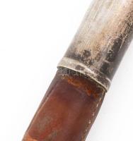 Sétapálca ezüst (Ag) fogóval, jelzett, h: 75 cm