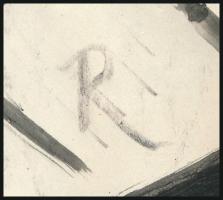 Rác András (1926-2013): Csendélet. Tus, papír, jelzett. 40,5x29,5 cm