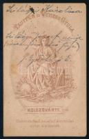 cca 1880 Szilágyi Karolina, feltehetőleg ákosfalvi Szilágyi Róza Karolina Erzsébet (1858-1928) portr...