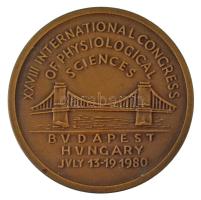 Borsos Miklós (1906-1990) 1980. "XXVIII. International Congress of Physiological Sciences Budapest Hungary July 13-19 1980 (XXVIII. Fiziológiai Tudományok Nemzetközi Kongresszusa Budapest)" kétoldalas bronz emlékérem (60mm) T:AU